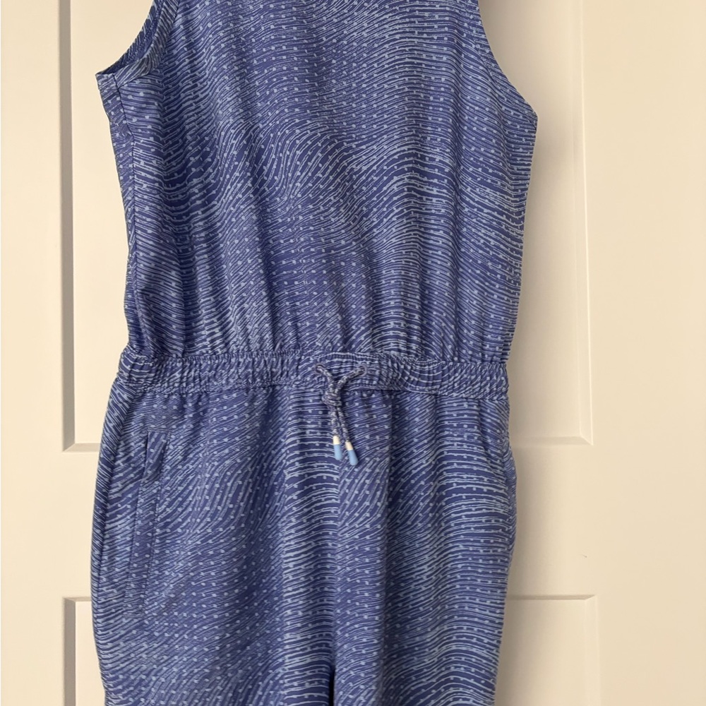 Athleta Girl Blue Patterned Romper